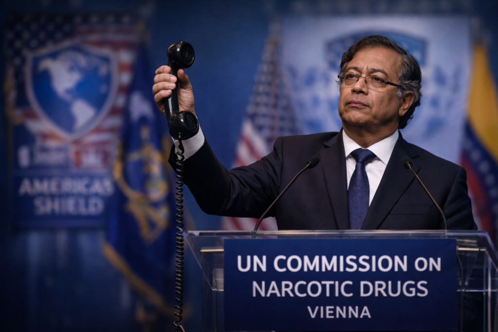 Gustavo Petro dénonçant le téléphone cassé avec Washington lors du sommet de l'ONU à Vienne